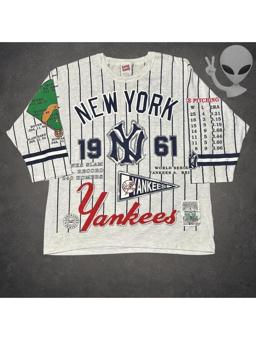 Long Gone New York Yankees 1961 World Series All Over Print Shirt Mens L